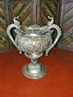 Huge Intricately Carved Silver Finish Brass Planter
