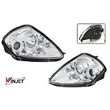 00-05 Mitsubishi Eclipse Halo Projector Head Light - Chrome Clear (Pair) by Winjet