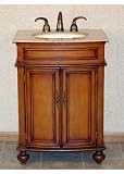 26 Bathroom Furniture Travertine Top Single Sink Vanity Cabinet 132T