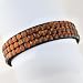 Bronze Fire Thin Cuff Swarovski Crystal On Faux Suede Band Bracelet With Press Release Buckle Clasp
