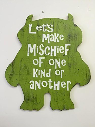 Where The Wild Things Are Wood Monster Cutout, Nursery Wall Art, Boys Nursery Decor, Girls Nursery Decor, Book Themed Nursery Decor, Baby Gift