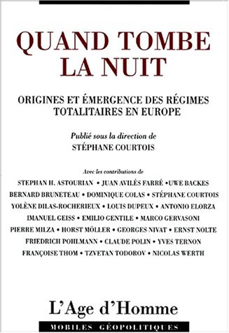 Quand tombe la nuit : Europe 1900-1934
