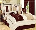 Brand New Habibi Burgundy 7Pcs Comforter Bed in a Bag with decorative pillows