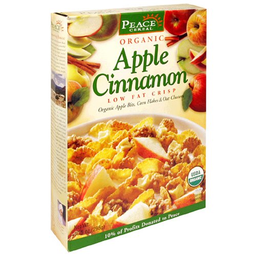 Peace Cereal Apple Cinnamon Crisp, 10.5-Ounce Boxes (Pack of 6) by Golden Temple