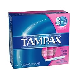 Tampax Regular-Slender, 40-Count Boxes (Pack of 3)