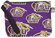 LSU LOGO Tigers Louisiana State University LSU Makeup Pouch-Travel Clutch - Coin Purse Wristlet Make up Cosmetic Beauty Bag Best Unique Small Gifts for Women Woman Ladies Girls or College Students