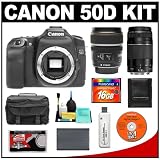 Canon EOS 50D Digital SLR Camera Body + Canon EF-S 17-85mm IS USM Lens + Canon EF 75-300mm f/4-5.6 III Lens + 16GB CF Card + Battery + Case + Accessory Kit (Electronics) newly tagged