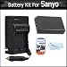 Battery And Charger Kit For Sanyo VPC-WH1 VPC-HD2000A Xacti HD1000 High Definition Camcorder Includes Extended (1850 mah) Replacement Sanyo DB-L50AU Battery + AC/DC Travel Charger + LCD Screen protectors + microFiber Cleaning Cloth