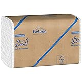 Scott Multifold Paper Towels (01804) with Fast-Drying Absorbency Pockets, White, 16 Packs / Case, 250 Multifold Towels / Pack