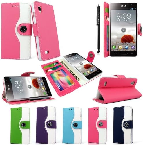 Cellularvilla® Wallet Case for Lg Optimus L9 P760 P768 Pu Leather Wallet Card Flip Open Case Cover Pouch. This Case Does Not Fit T-mobile Lg L9 in Us. It Will Only Fit Lg L9 International Version. (Pink White)