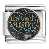 Heart Electronics Lover Italian Charms Bracelet Link