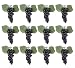 12 Clusters (With 612 Grapes) 7" Artificial Grapes with Leaves Burgundy 2 Tone