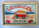 VW Surfboards Wall Art Wood Beach Sign Life is Good