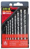 コンクリート用超硬ドリルセット Φ3.0～10.0mm　8本組 x6セット[26606]