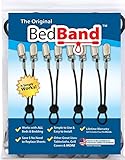 The ORIGINAL Bed Band - Adjustable Fastener/Holder/Strap/Suspender/Gripper for Your Sheets (2 Pack - Black)
