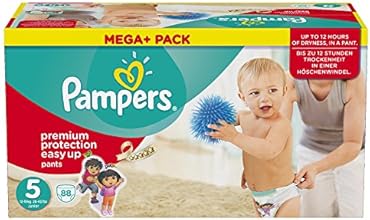 Pampers Windeln Easy up Gr. 5 Junior 12-18 kg Mega plus Pack, 1er Pack (1 x 88 St&uuml;ck)