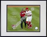 President George Bush and Brian Schneider 4/14/05 - 1st Pitch At RFK Stadium Double Matted 8 X 1