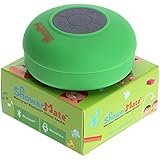 Shower-Mate s4 Waterproof Bluetooth Shower Speaker with ISSC Chipset and Hands-Free Speakerphone for All iOS and Android Devices - Green