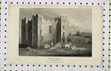 1802 View Dacre Castle Cumberland Engraving Storer