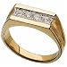 0.20Ct.T.W. Round Brilliant Cut Diamonds, 14Kt. Yellow Gold. Men's Diamond Ring