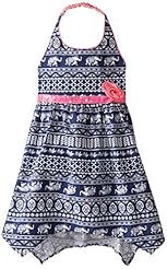 Girls General Print Halter Cotton  Dress
