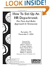 How To Set Up An HR Department: The Nuts And Bolts Approach