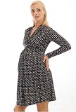 The Olian Shirred V-Neck Knot Front Print Dress
