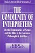 THE COMMUNITY OF INTERPRETERS (Studies in American Biblical Hermeneutics)