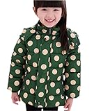 (コ-ランド) Co-land アウターウエア 子供服 キッズ綿入れコート ガールズ ジャケット 女の子上着 水玉模様 中綿ジャンパー ベビー 冬着 女児綿服 あったか グリーン 130