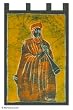 Batik wall hanging, 'Ghanaian Musician'