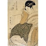 Woman with a pipe, by Kitagawa Utamaro (Print On Demand)