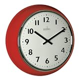 Acctim 27054 Delia Metal Wall Clock, Red