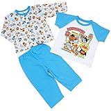 【本体綿100％】2016年 夏物 アンパンマン 長・半 ２トップスパジャマ Anpanman サックス◇95cm
