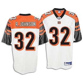 Cincinnati Bengals Rudi Johnson Replica Adult White NFL Equipment Jersey