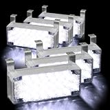 132 LED Emergency Warning Flashing Strobe Lights with 3 Mode Controller - White by HK5