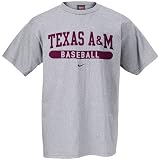 Nike Texas A&M Aggies Ash Baseball T-shirt