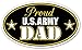 Proud US Army Dad Support our Troops Euro Vinyl Decal Bumper Sticker - Perfect For Car, Wall, Window, Laptop, Motorcycle, Bike, Helmet And Any Smooth Surface 3 X 5 (Inches) by Slick Prints