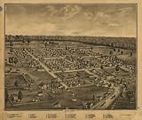 Combination atlas map of Logan county, Ohio, compiled, drawn and published from personal examinations and surveys by D.J. Stewart., large historic panoramic map reprint 42x36