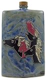 44 Oz. MARA Stoneware RECTANGULAR Liquor Flask DECANTER Horse COUNTRY