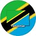58mm Round Badge Style Fridge Magnet Tanzania Flag