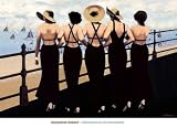 Afternoon On The Boardwalk by Jacqueline Osborn. Art Print Poster FRAME IT.. 36 inches width by 26 inches height. Highest Quality Art Poster Print