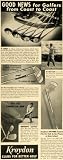 1940 Ad Kroydon Golf Clubs Golfing Sports Equipment Irons Drivers New Jersey - Original Print Ad