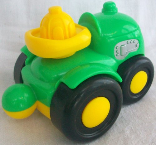 Mattel Fisher Price Pop Onz Pop 'N Stack Blocks, Pop-onz Barnyard Blocks Pop-onz Building System - Jungle Block Bucket, Green Tractor Sign Replacement Figure Toy