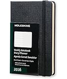Moleskine 2016 Weekly Notebook, 12M, Pocket, Black, Hard Cover (3.5 x 5.5)