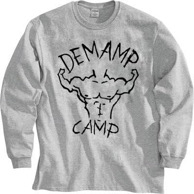 Workaholics DeMamp Camp Muscle Long Sleeve Adult Heather Gray T-shirt