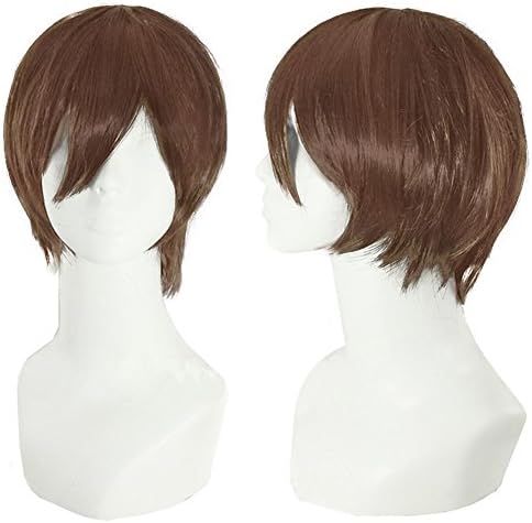 Sanheshun® Men's Fashion Male Black Short Straight Hair Wig/Wigs Cosplay Party Costume (Linen)
