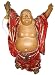 Ho Tai Happy Buddha - Pomegranate Red Glazed Ceramic