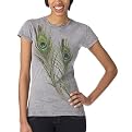 Twin Feathers Vintage Tee - Silver