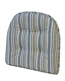 pre Black Friday  Klear Vu 414114-09 Gripper Cottage Stripe Chairpad, Blue # Seat Cushion Best Price