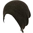 Reversible Ribbed Ski Beanie Knit Hat Charcoal Gray & Ivory